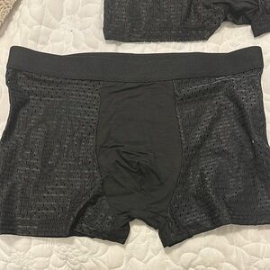 5 Black and 5 Blue Men’s Boxhero Boxer Briefs with Snug Fit, Size Medium, New